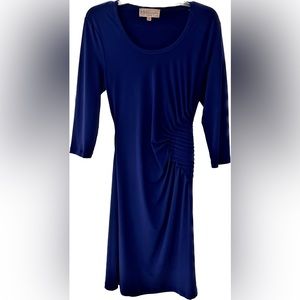 Philosophy Long Sleeved Royal Blue Dress // Flattering Waistline